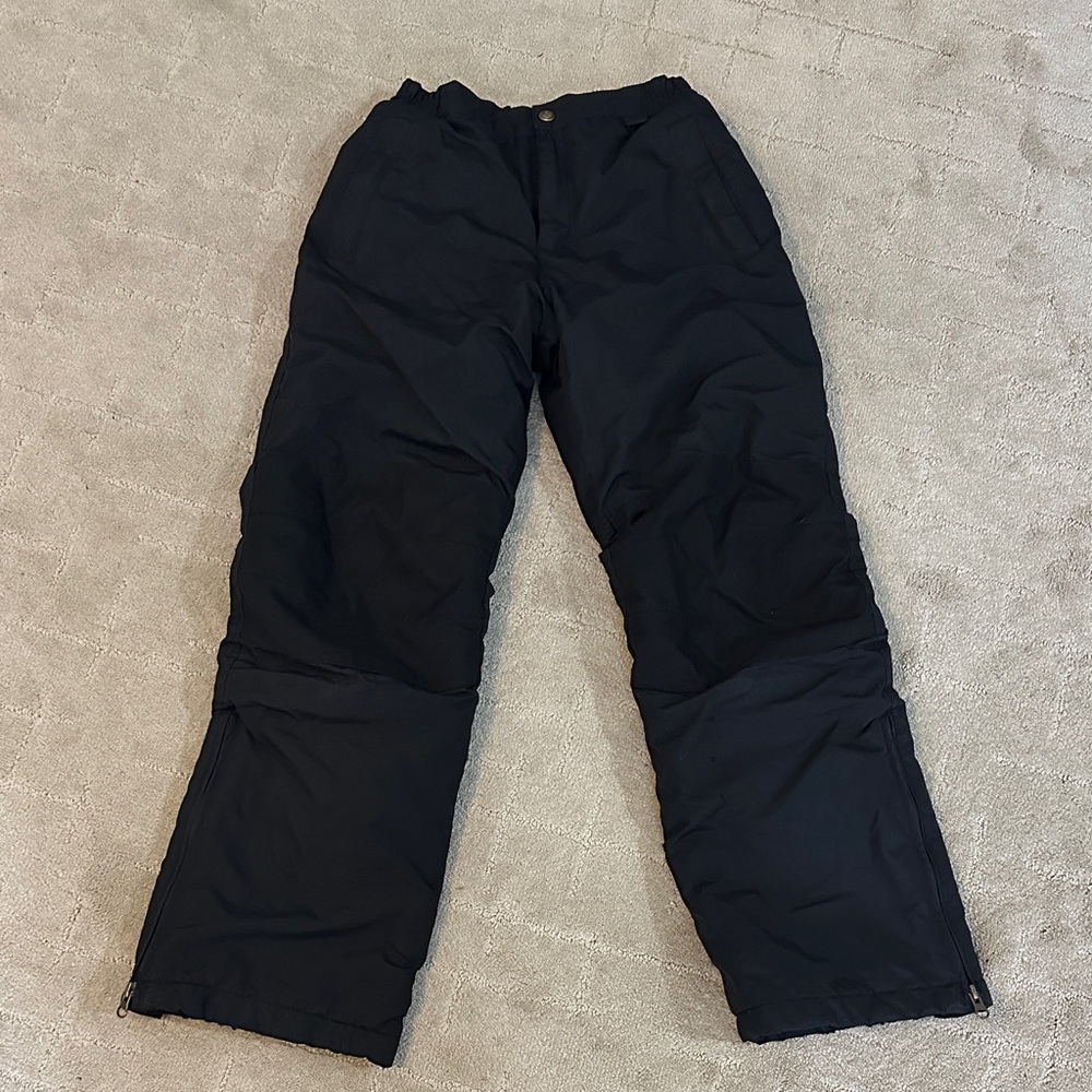 Lands End Kids Black Snow Pants size 12 Slim